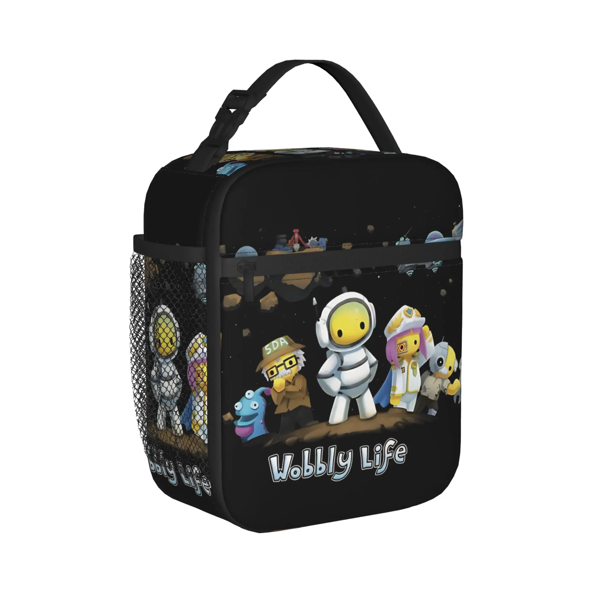 Wobblys Life Yellow Buddies Insulated Lunch Bags Portable Funny Game Lunch Container Thermal Bag Lunch Box Tote Food Handbags
