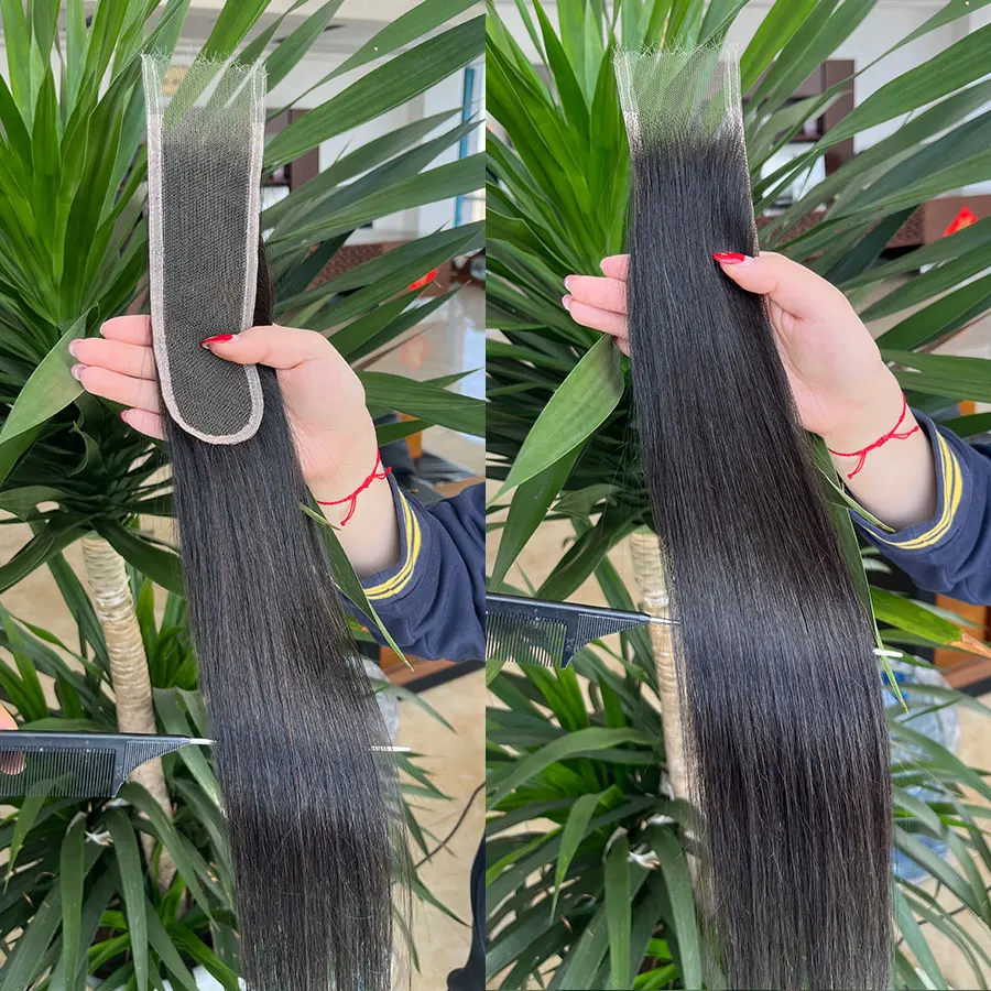 Eva Hair 2x6 HD-Spitzenverschluss, unsichtbarer HD-Spitzen-Melt-Skins-Echthaarverschluss, vorgezupft, 15,2 cm tiefer Teil, natürlicher schwarzer Verschluss – Detail 13