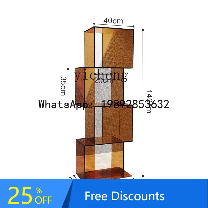 X5-7 Display Shelf Shelf Clothing Store Shoe Bag Acrylic Plexiglass Display Cabinet