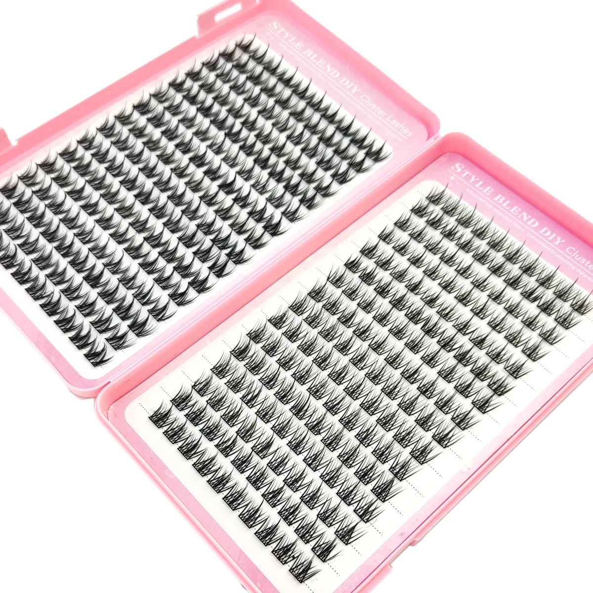 Scherpe wimperclusters, verspreide wimperclusters in komische stijl, verlengde unieke puntige clusters, anime enkele cluster elf eyela