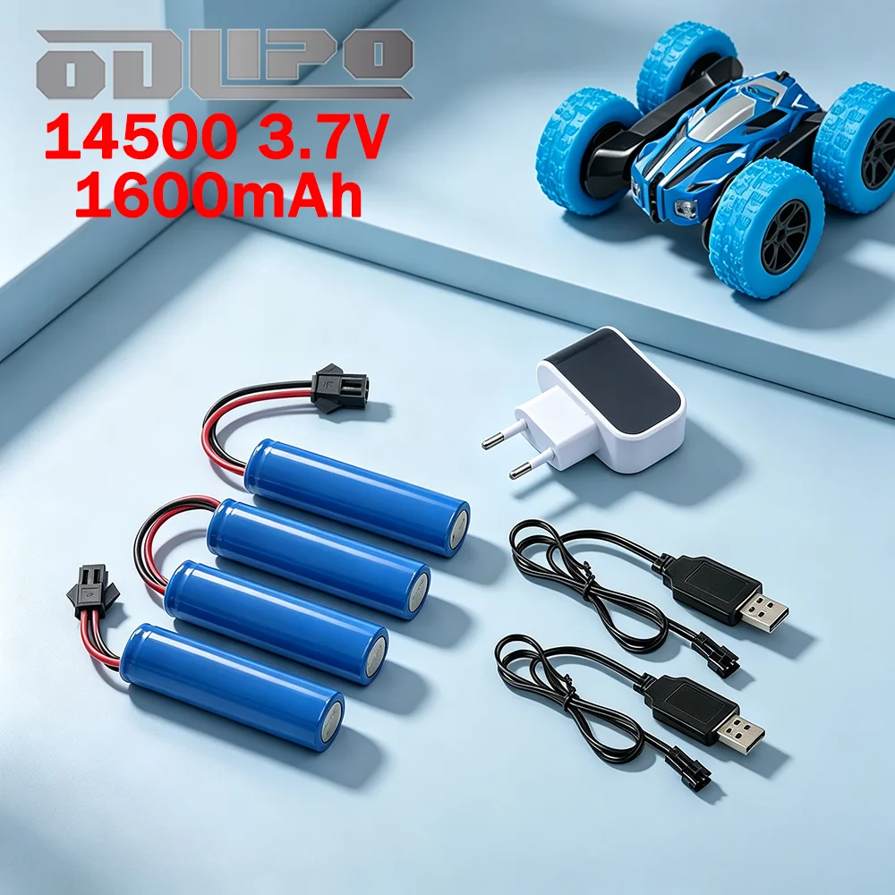 3.7V 14500 1600mah Li-ion Battery for C2 D828 RC Stunt Dump Car Toy Accessory Upgrade 3.7V 14500 Li-ion Battery