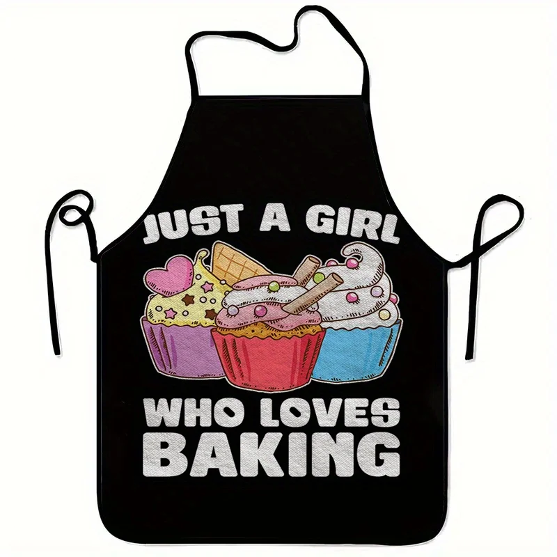 

An apron with cake pattern, which is very suitable for kitchen work and household cleaning, is a holiday gift