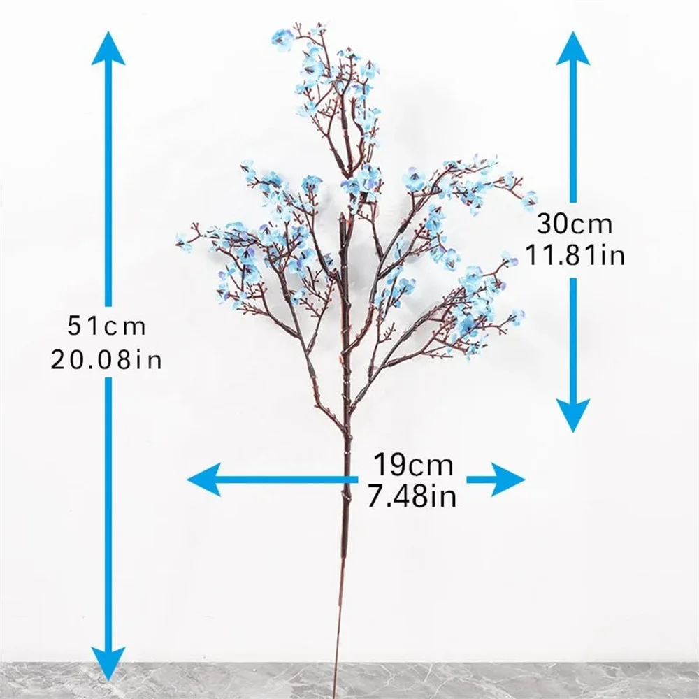 Artificial Flowers Baby\'s breath Cherry Blossoms Gypsophila Fake Flowers Branch Wedding Home Decoration Flower Arrangement