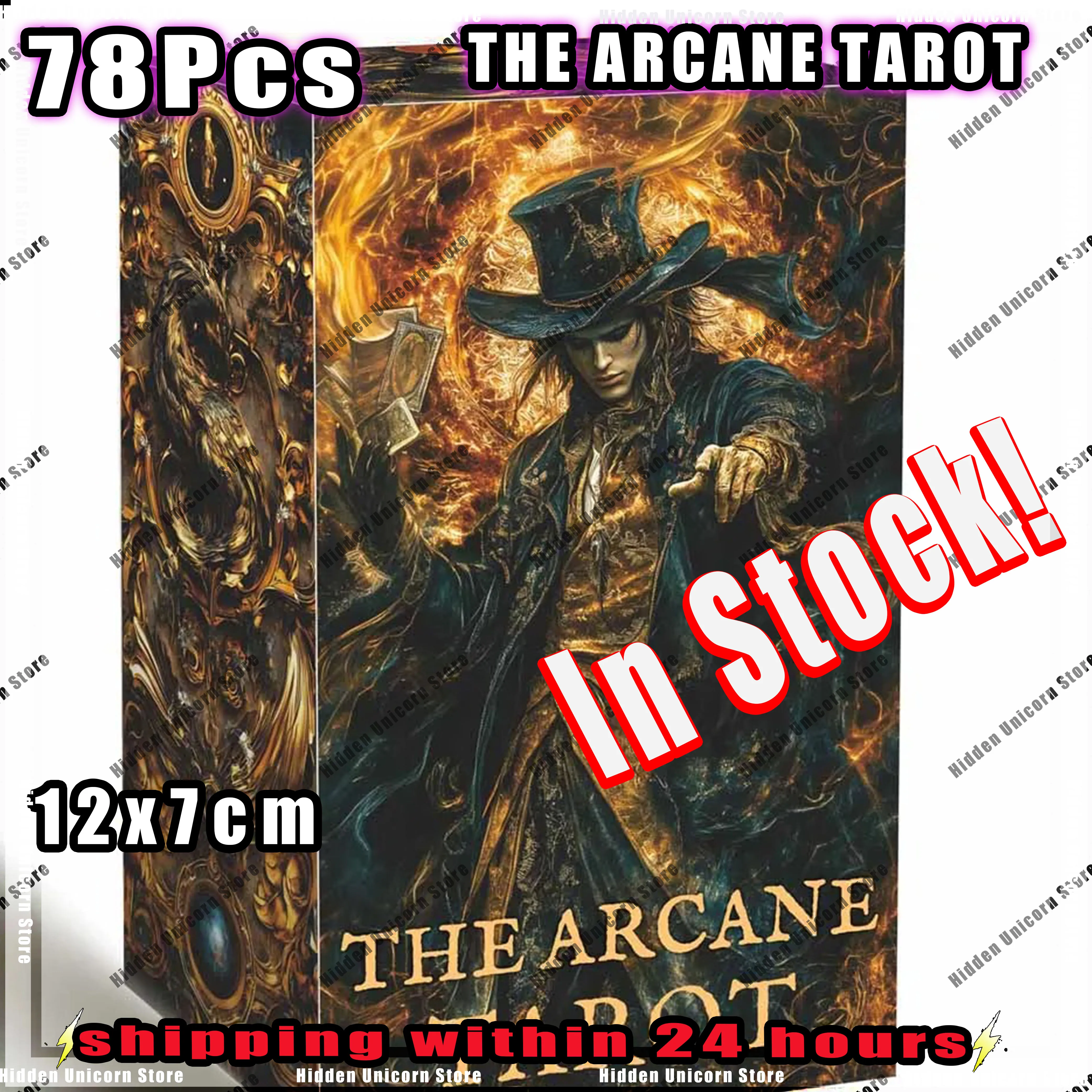 

IN STOCK 78Pcs Magic Arcana Tarot Deck 12x7cm Traditional Play Unlock Inner Fire Includes Paper Instructions Card Game Set Gifts