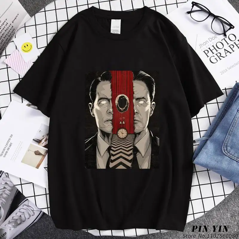 T-shirt avec motif Twin Peaks par conséquent Palmer Fire Walk with Me, rétro, drôle, art, dessin, joueur, anime, culte, mème, musique, film, cadeau