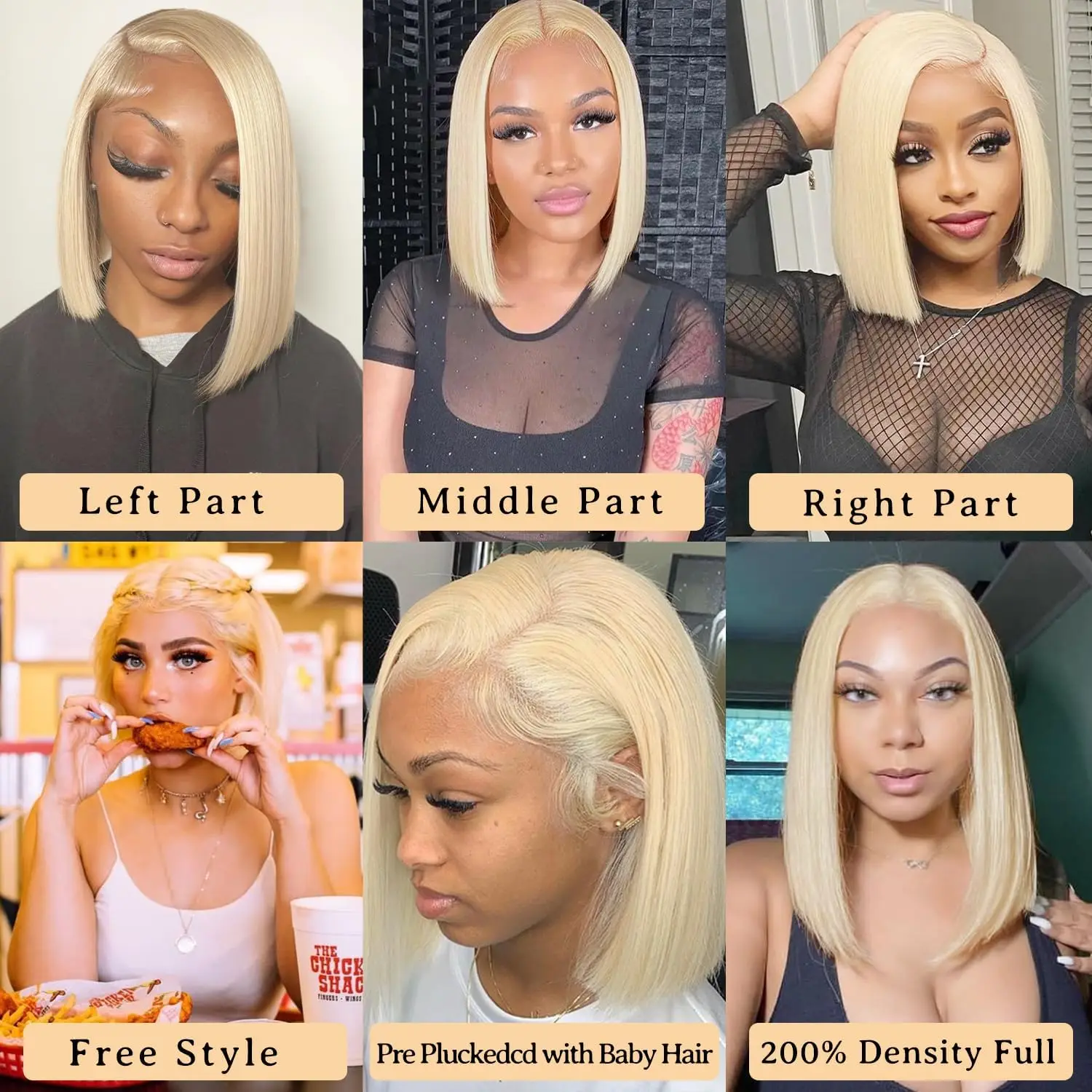 613 شقراء قصيرة بوب شعر مستعار مستقيم 5x5 HD الدانتيل الشفاف الجبهة خصلات الشعر المستعار الإنسان العسل شقراء بوب شعر مستعار مستقيم يمكن مصبوغ أي لون