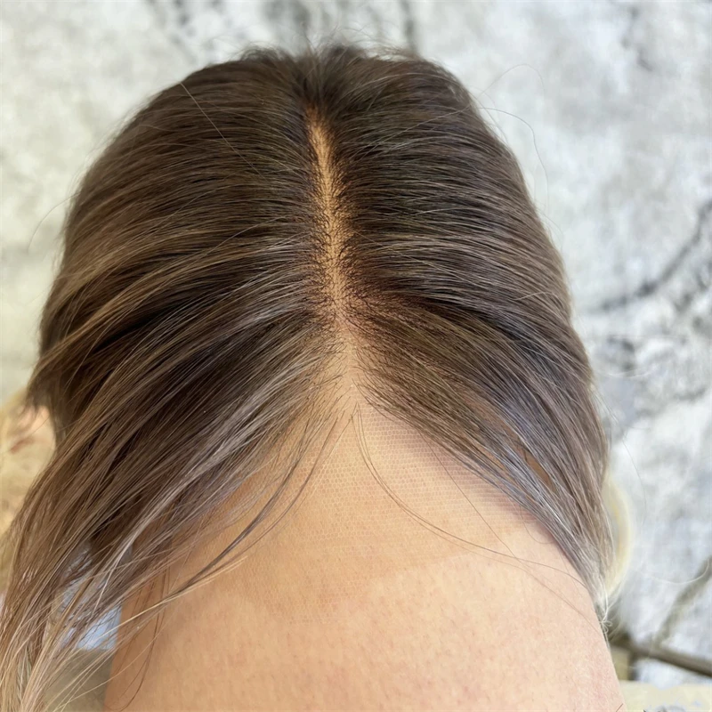 new-wig-female-white-brown-ash-blonde-synthetic-hd-lace-front-wig-balayage-pre-plucked-hairline-heat-resistant-center-parting