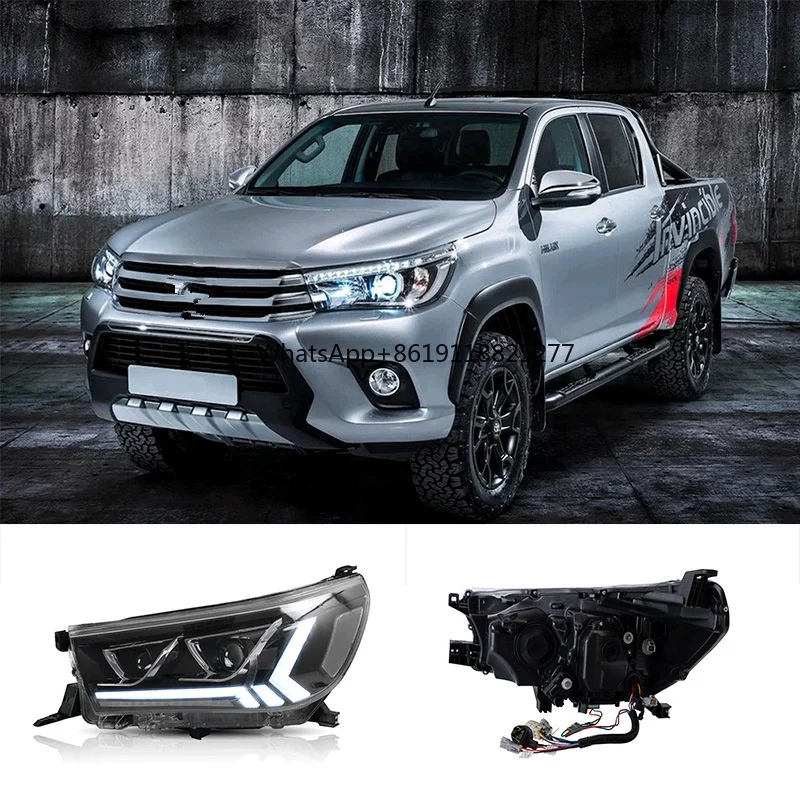 Car LED Head Lamp Fit  For Toyota Hilux Revo Vigo Rocco 2015-UP LED Car Headlight Assembly