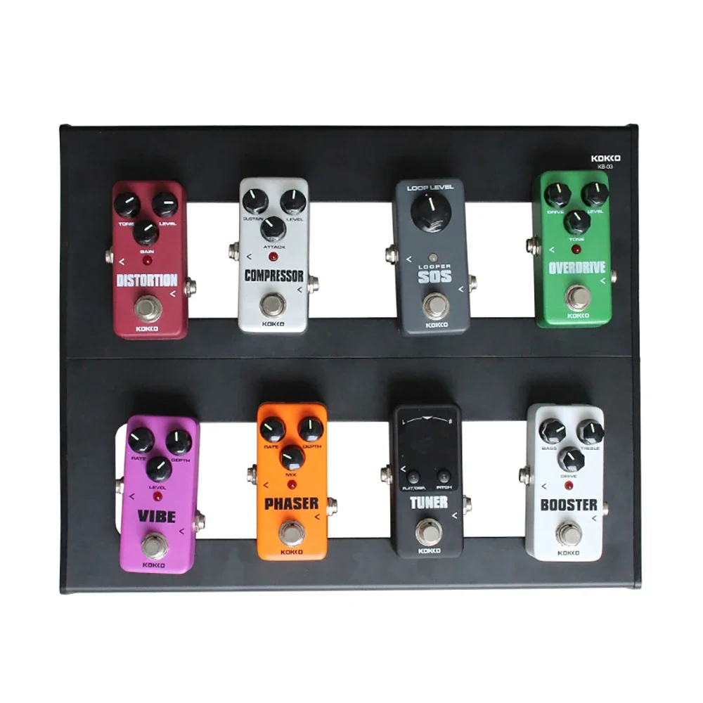 KOKKO KB-02 Mini Pedal Stand Black Guitar Pedalboard Stand Aluminum Alloy Electric Guitar Effect Pedal Stand with Carrying Bag