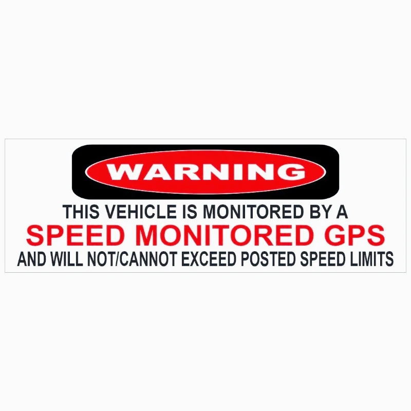 

Car decoration stickers Speed Monitored GPS Bumper Sticker or Helmet Sticker 20CM PVCKK