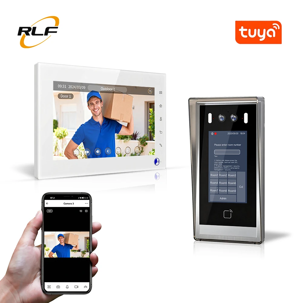 Security Tuya Smart Home Intercom System for Villa Working with POE Switch Door Exit and Gate Dual Control