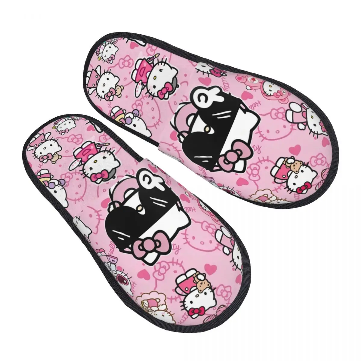 

Пользовательские гостевые тапочки Hello Kitty для ванной комнаты, женские домашние тапочки с героями мультфильмов