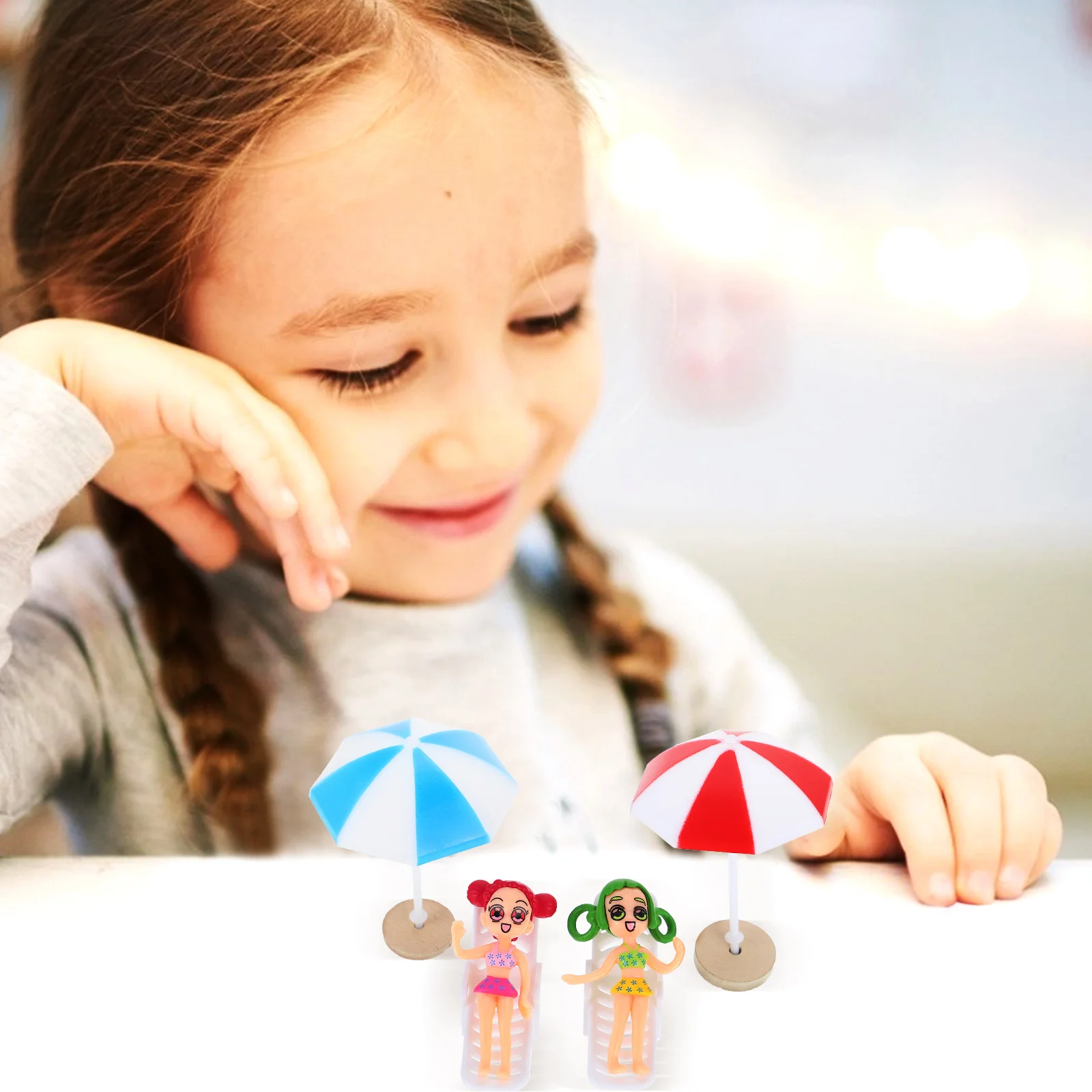 

Beach Decoration Ornaments Kit Miniature Seaside Model Decorations Themed Accessories for Crafts Small