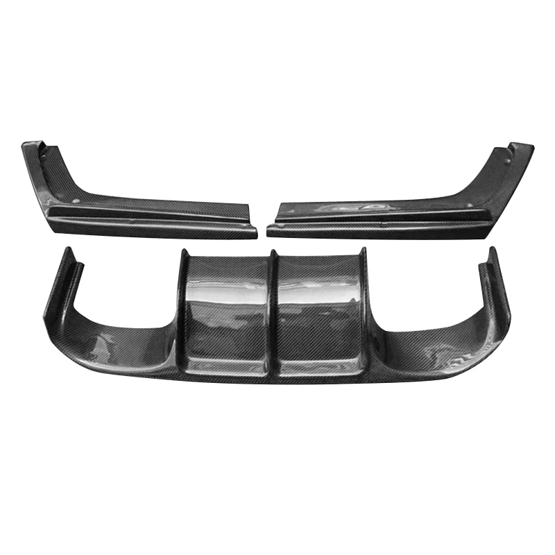 

Hot Sale 3 Piece Carbon Fiber V Style Rear Diffuser for BMW M3 F80 M4 F82 F83 Car Rear Bumper Under Lip Splitter Rear Diffuser