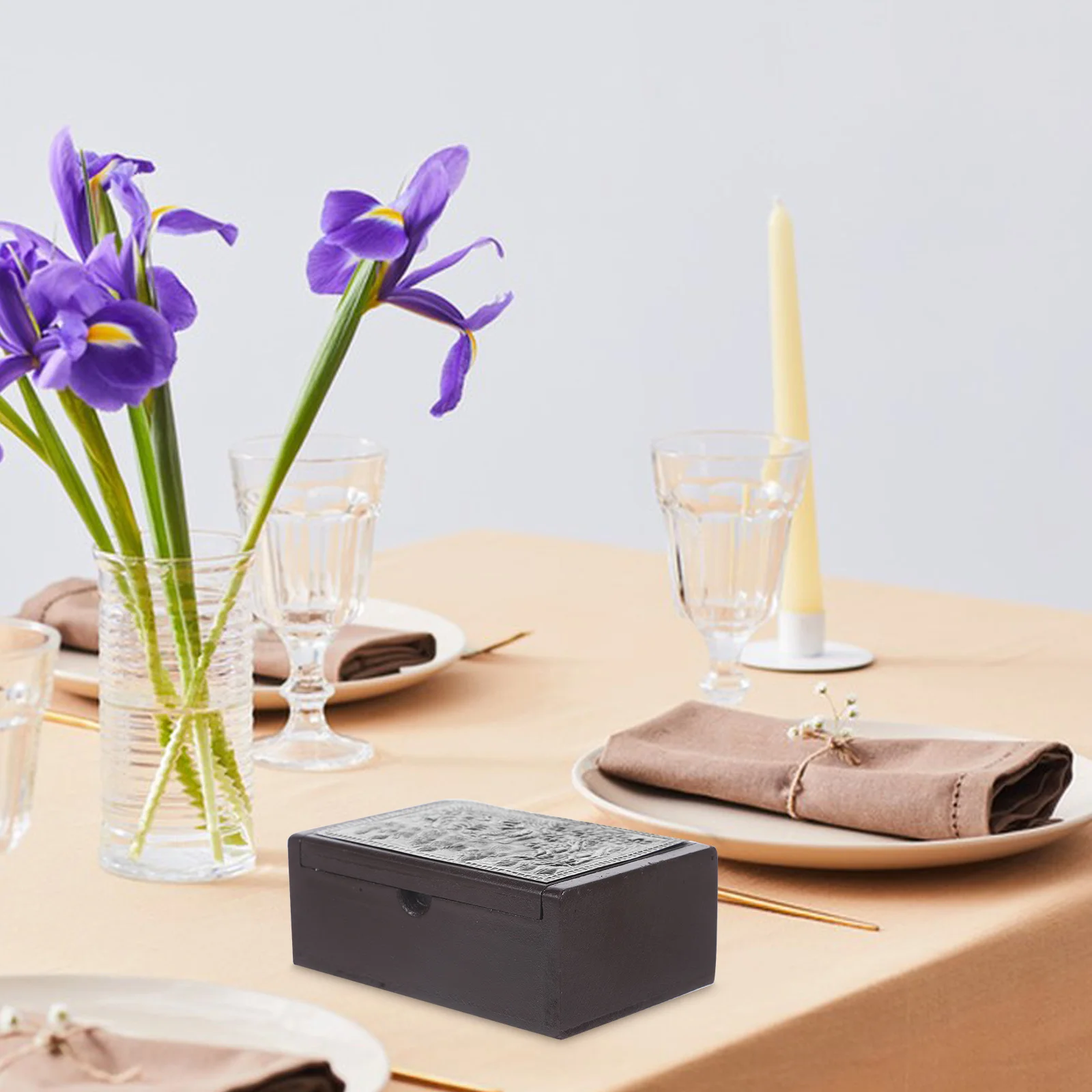 Recipe Card Holder Box Wooden Storage Box Wooden Versatile Recipe Card Holder Storage Container Pattern