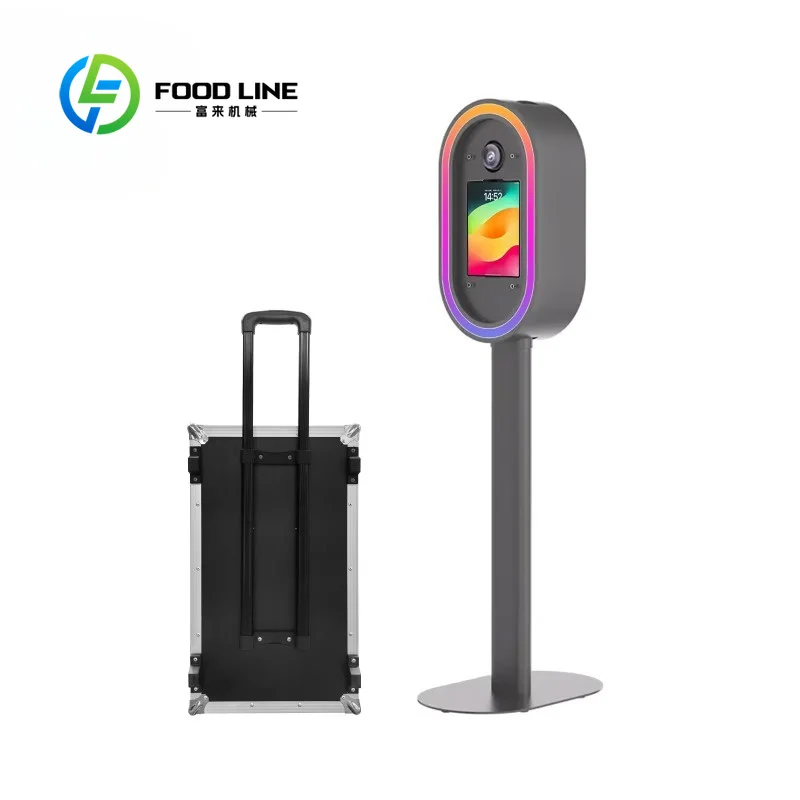 Customize Photo Booth Shell With Flash Light and Umbrella Camera Photobooth DSLR iPad Self Stand Wedding Photo Booth Machine