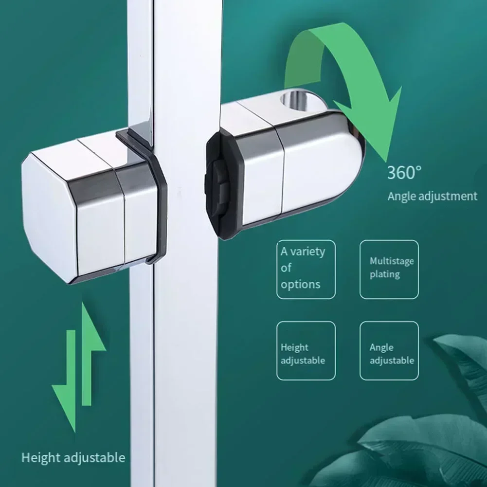 크롬 샤워헤드 슬라이더 바 거치대 조절 가능 샤워 장착 브래킷, 욕실 고정장치 15mm-30mm, 신제품