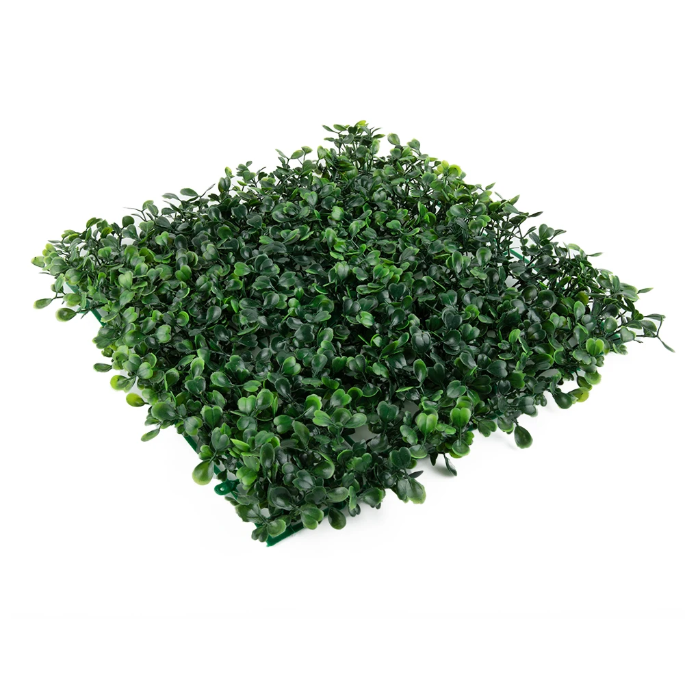 HDPE Grass Mat Panel for Indoor Outdoor Wall Fence Privacy 25x25cm Greenery Panel Lightweight and Easy to Cut to Shape