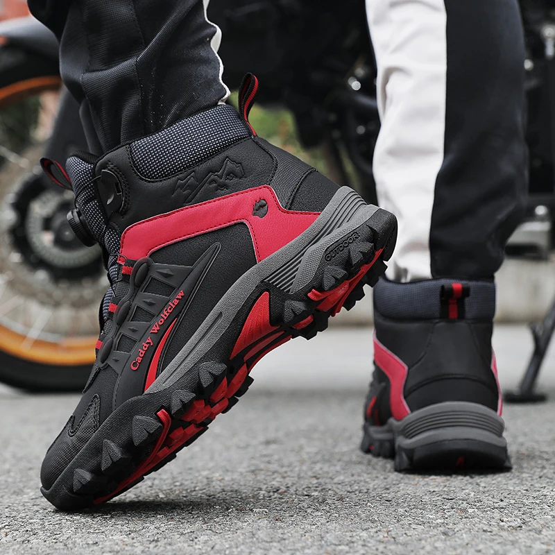 Motorcycle Riding Men Boots Waterproof Motocross Cycling Shoes Off-Road Motorbike Racing Anti-drop Breathable Equipment Soft