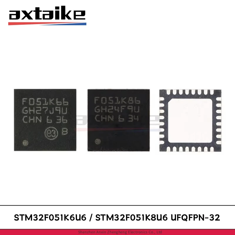 STM32F051K6U6 F051K66 STM32F051K8U6 F051K86 UFQFPN-32 ARM Cortex-M0 32 bit Microcontroller MCU Chip IC SMD