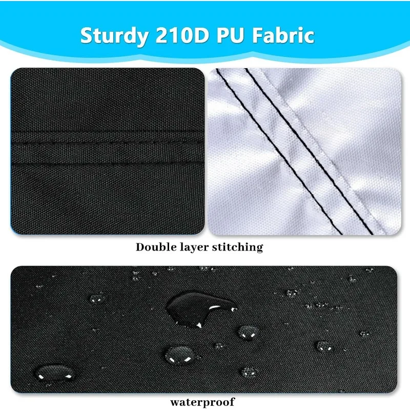 210D Rectangular Pool Cover Swimming Pool Cover for Above Ground Pool Frame Dust Rain Proof Garden Outdoor Square Pools Cover