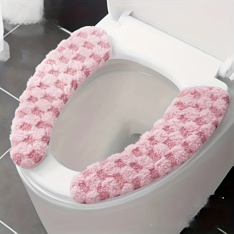 Thick Washable Toilet Seat Cover For Home Use Suitable For All Seasons Toilet Seat Ring With Fleece Winter Toilet Seat Rings