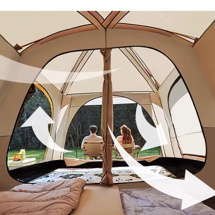 Folding Large Rainproof Sunshade Portable Lightweight Family Outdoor Camping Tent