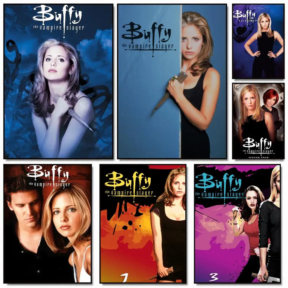 tv series B-Buffy the Vampire Slayer-R Poster Removable Wall Sticker for Home Cafe Bar Office Interior Decor