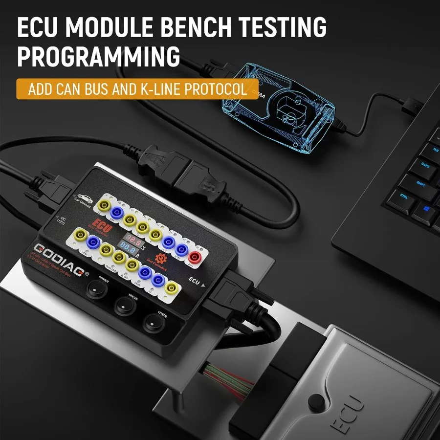 GT100+ OBDII Breakout Box Advanced OBD and CAN Protocol Detector for ECU Bench Testing and Car Diagnostics in Automotive