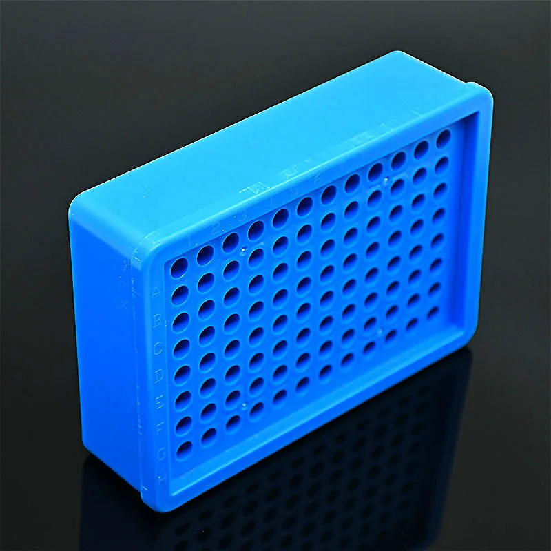 PCR-Cooler Rectangle Multipurpose Low Temperature PCR Holder For 0.2 ml Cooling Centrifuge Tube Box PCR Accessories 96 Well