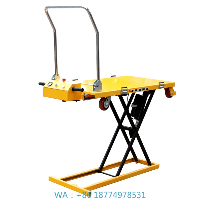 

Pushed Mobile with Lifting Platform Scissor-Type Folding Hydraulic Lift Truck Electric Transport Hand-