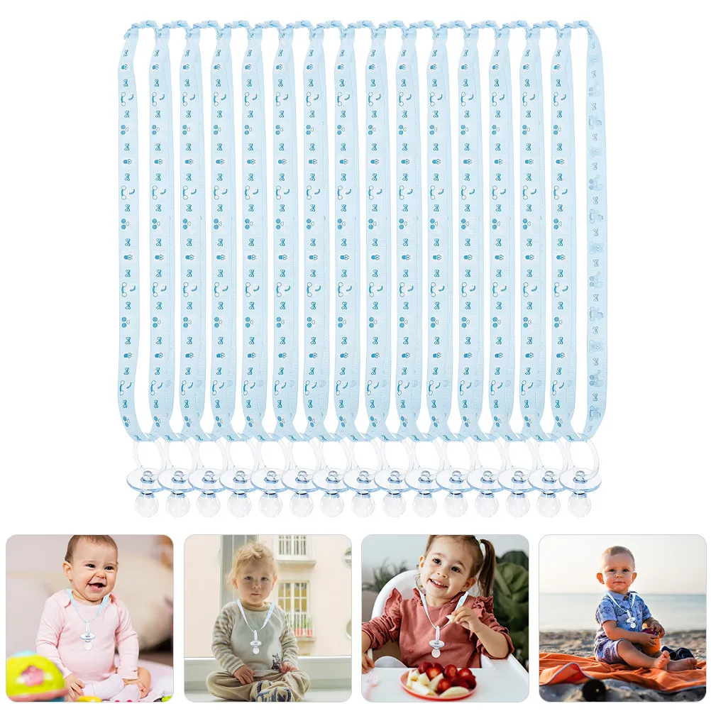 

50Pcs Baby Pacifier Necklace for Baby Shower Party Favors Decorative Acrylic Pacifier Necklace for Girls Boys Safe Comfortable