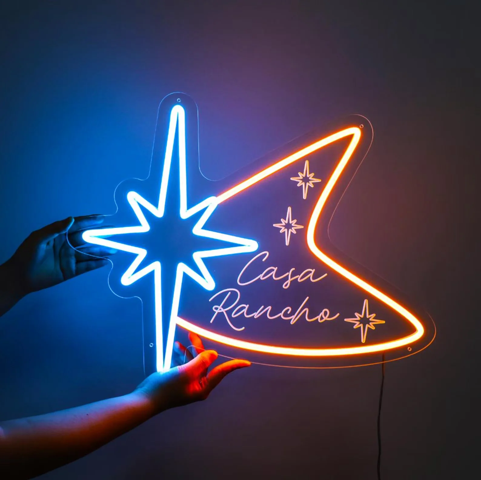 Custom Mid Century Starburst Neon Sign, Vintage Led Neon Light Home Room Wall Decor, Handcrafted LED Neon Sign, Gift for Him