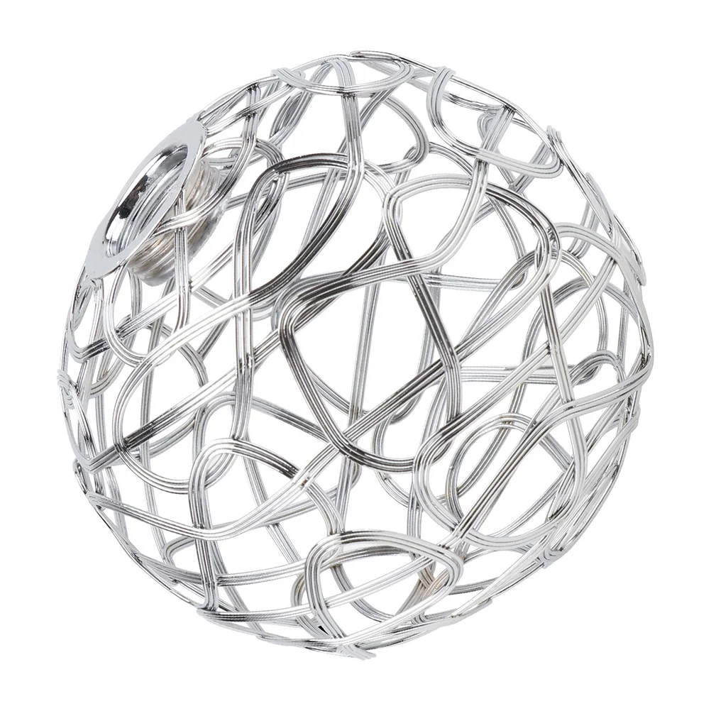 Metal Cage Lamp Shade Rattan Lamp Shade Decorative Globe Lamp Shade Clip On Chandelier Light Covers Ceiling Pendant Light