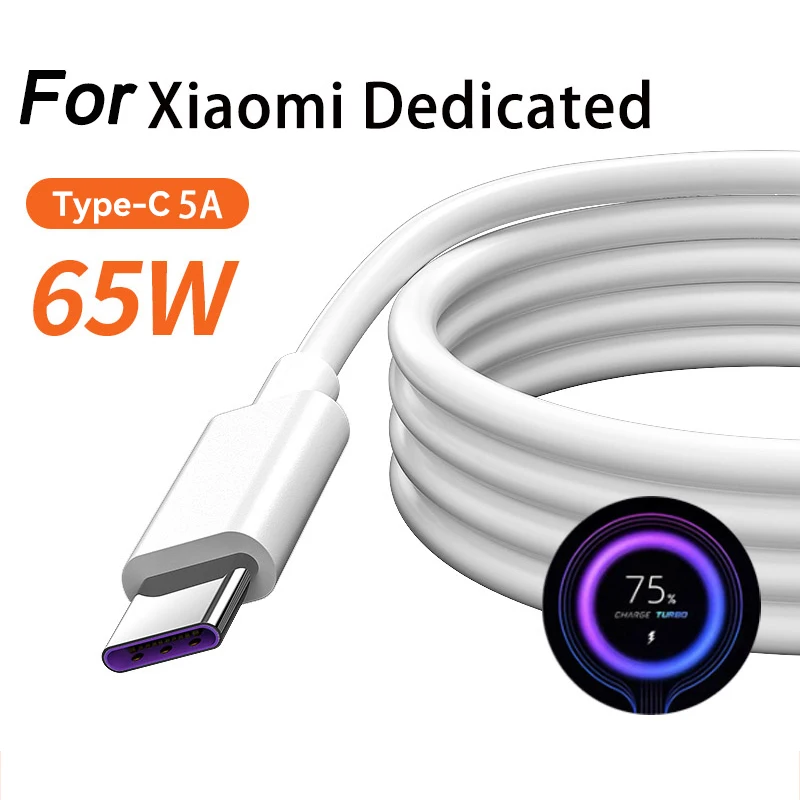 5A USB Type-C Cable Fast Charging Cable For Xiaomi Mi 10 Ultra Redmi Mobile Phone Power Bank USB C Cable Charger USB Cable