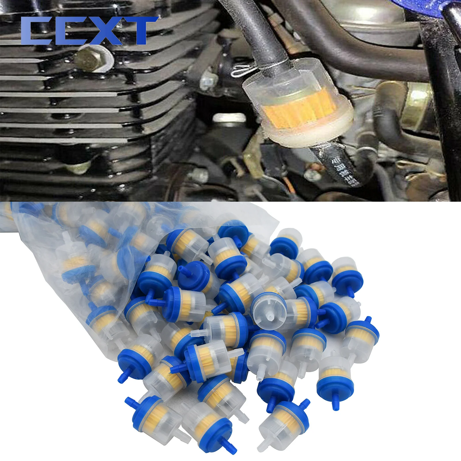 100 Pcs Engine Inline Gas Fuel Magnetic Filter Oil Filter With Magnet For Honda Yamaha KTM Kawasaki Suzuki ATV Dirt Bike Parts