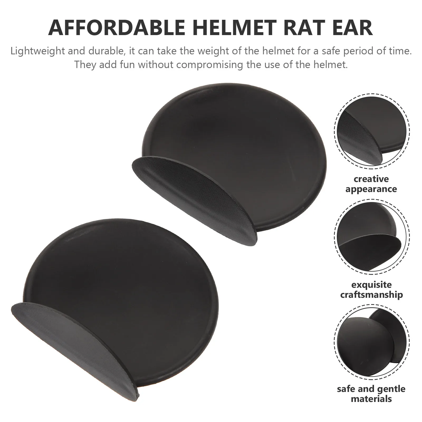 1Pair Rat Ear Accessory for Motorcycle Scooter Motorbike Helmets Decor Animal Ear Ornament Stylish Cartoon Design