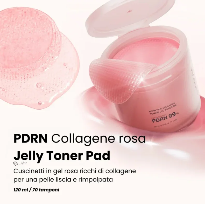 70pieces High Purity Salmon Moisturizing Cotton Sheet PDRN Pink Collagen Toning Gel Toner Pad Improve Rough Skin Korea Face Care
