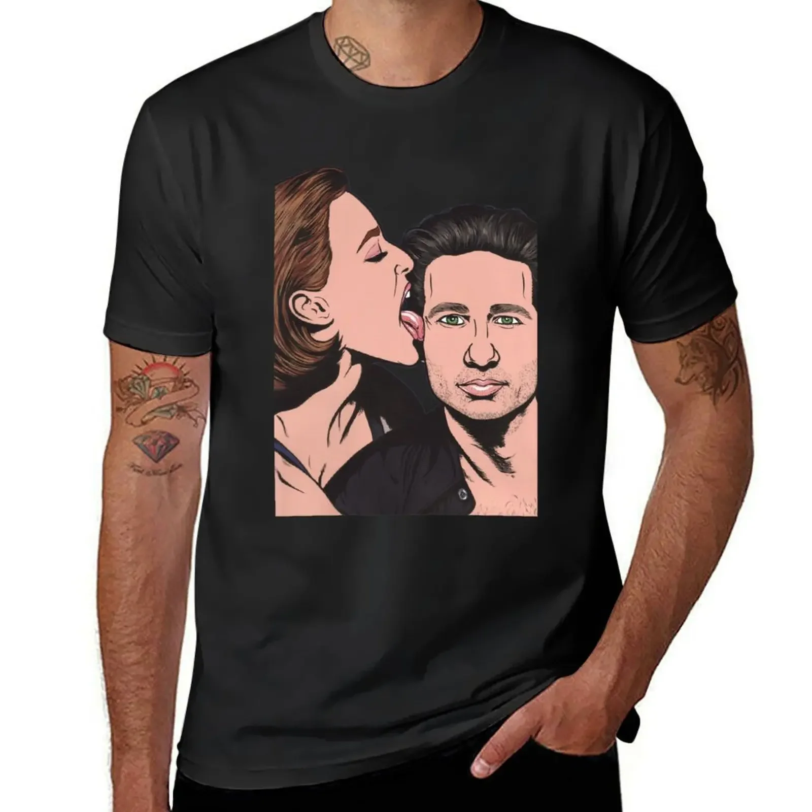 Mulder and Scully X Files T-Shirt oversized t shirt vintage t shirts cute tops street wear t shirt for men