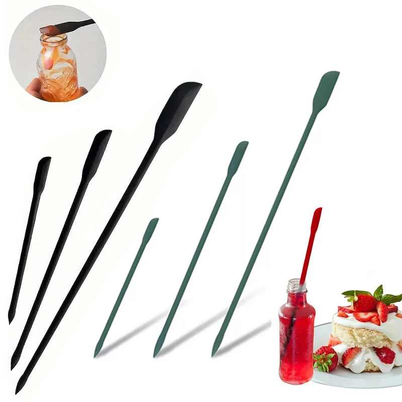 Mini-Silikonspatel, 3 Stück, Doppelkopf-Backschaber, Streuer, Küchenutensilien für Kuchen, Buttercreme, Zuckerguss, Marmelade, Make-up-Glas-Spatel