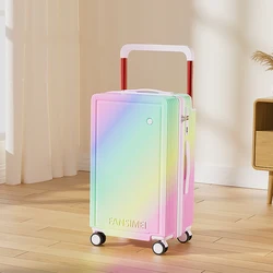 20/24 Inch Wide Handle Suitcase 2024 New Female High-Capacity Gradient Color Luggage Sturdy and Durable Trolley Case Male