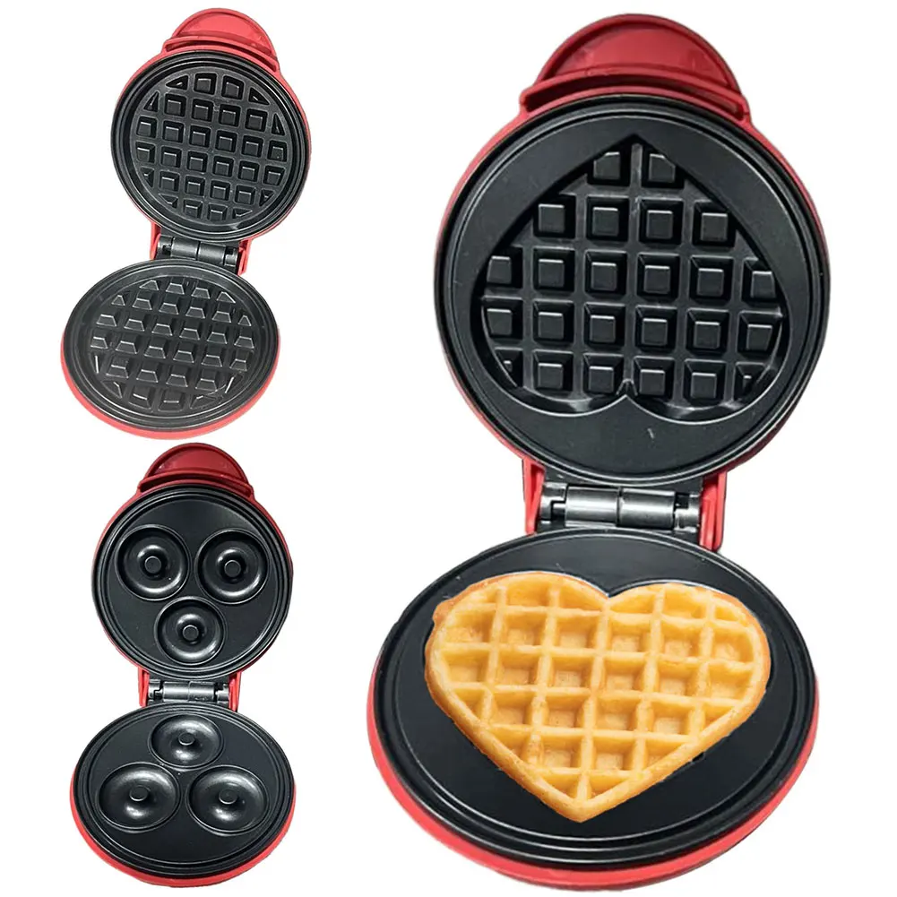 Mini Waffle Maker Quick Heat-Up Eggette Machine Household Breakfast Electric Baking Pan for Quick Breakfasts Snacks and Desserts