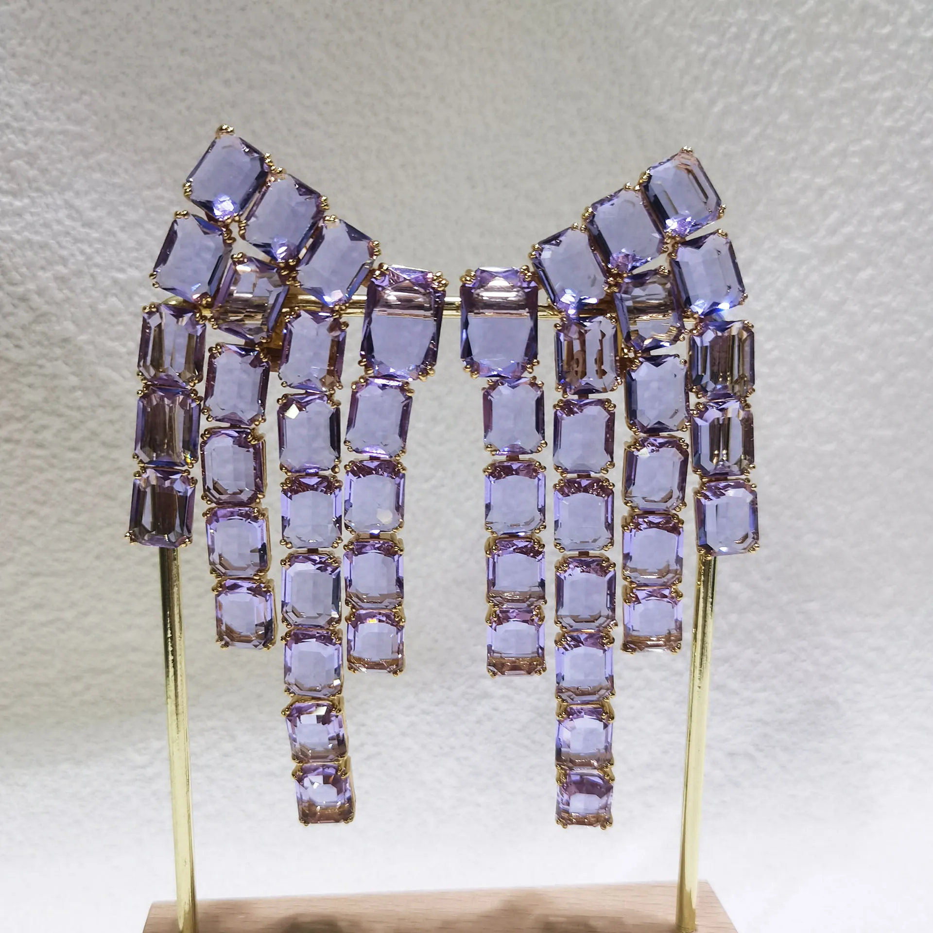 New Fashion Exquisite Women's Geometric Ear Clip Inlaid with Perfect Crystals Fashion Stainless Steel Ear Clip Party Accessories - Image 2