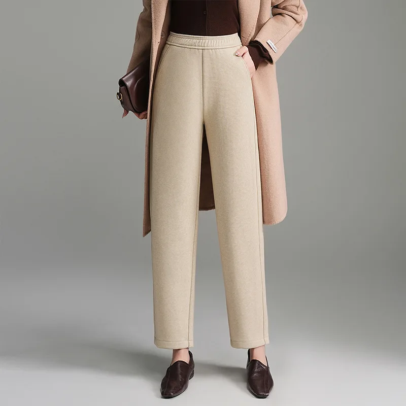 

Fall/Winter Loose Slimming High-Waisted Elegant Nine-Point Straight-Leg Pants Women's Casual Pants