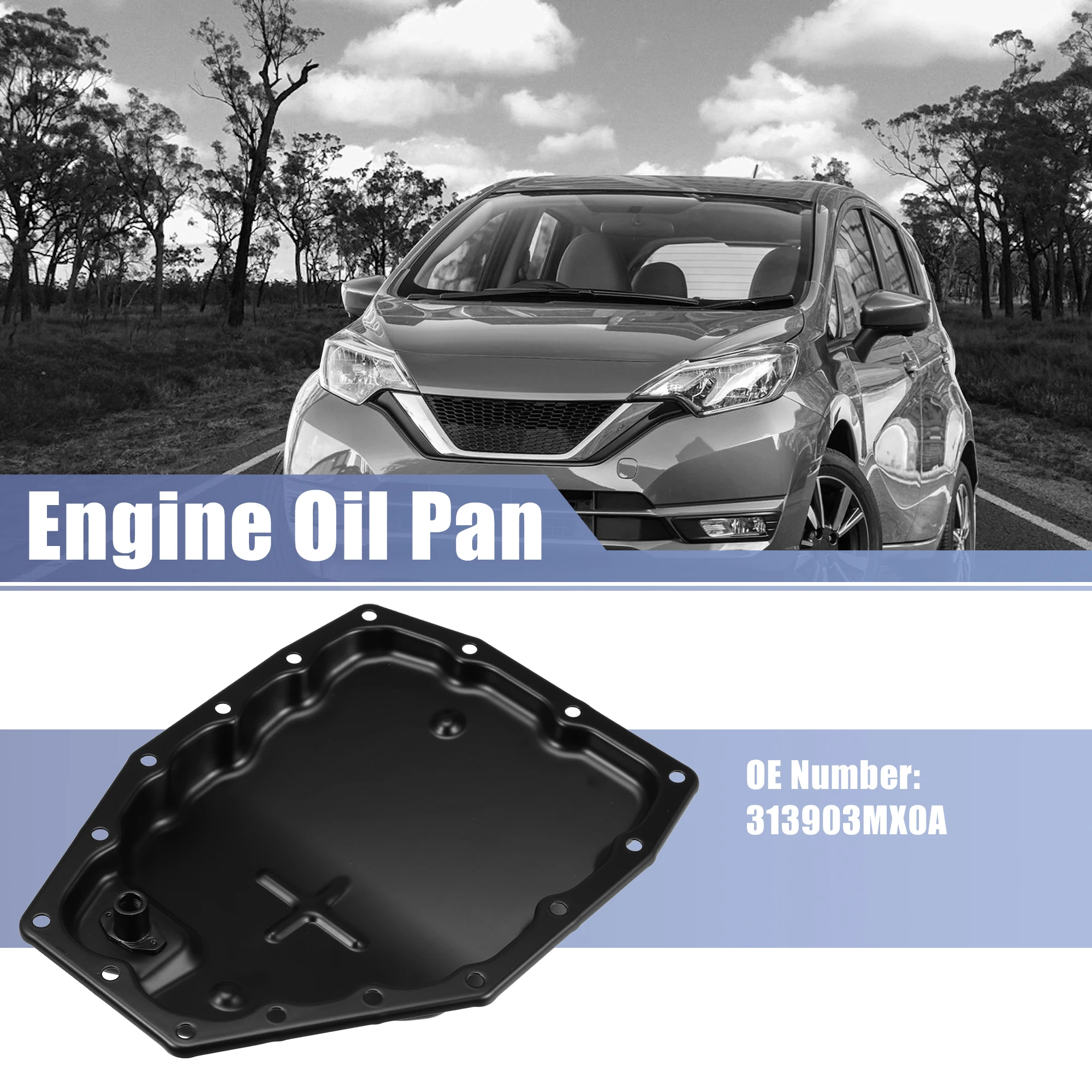 

UXCELL Engine Oil Pan No.313903MX0A for Nissan Versa 2013-2017 for Nissan Versa Note