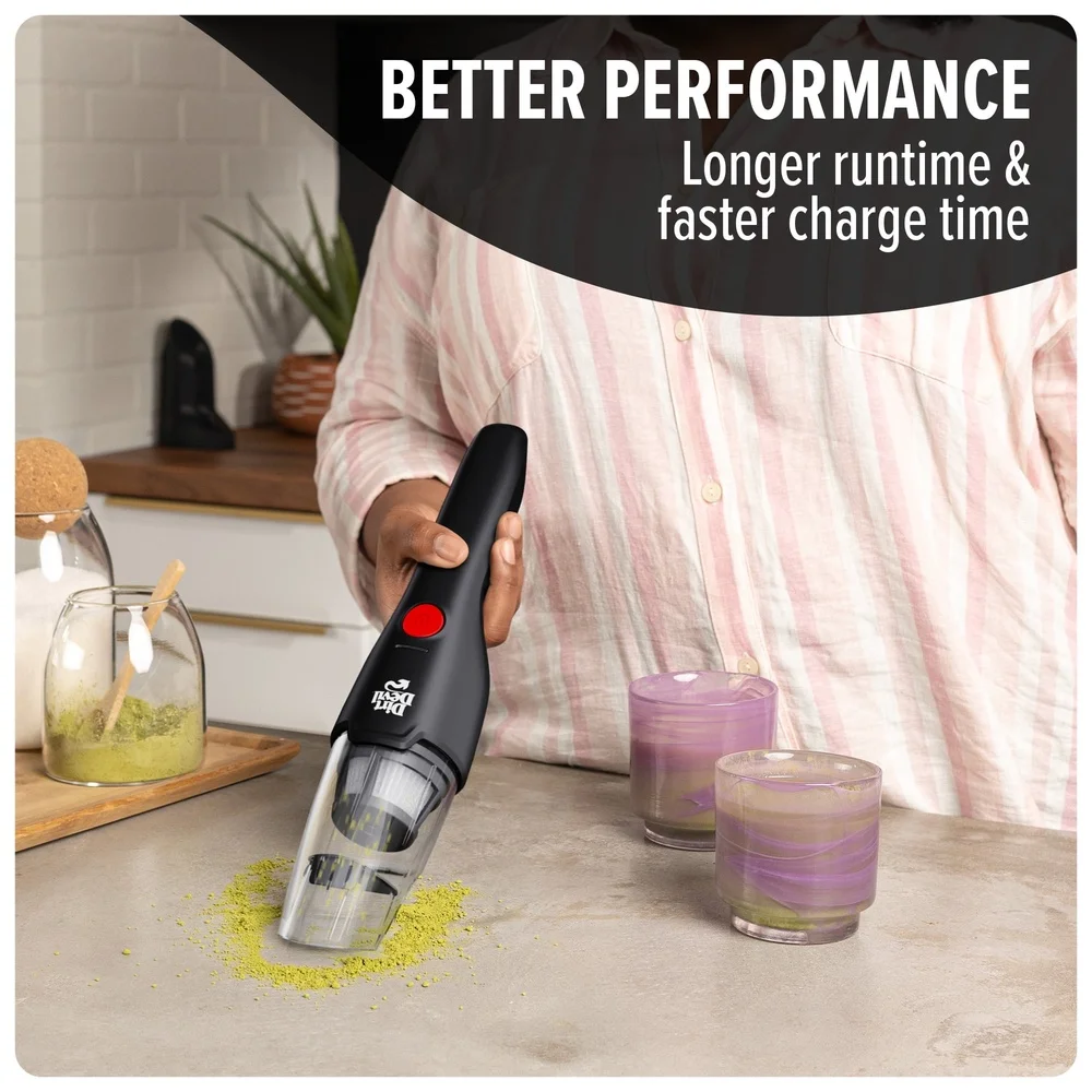 Akku-Handstaubsauger, 8 V, leicht, kompakt, mit Fugendüse, Ladeständer, einfache tägliche Reinigung