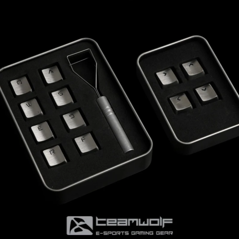 Stainless Steel Alloy Metal Keycap Custom MX Switch Typeface Pattern Mechanical Keyboard Point Keycap for Gaming Accessories