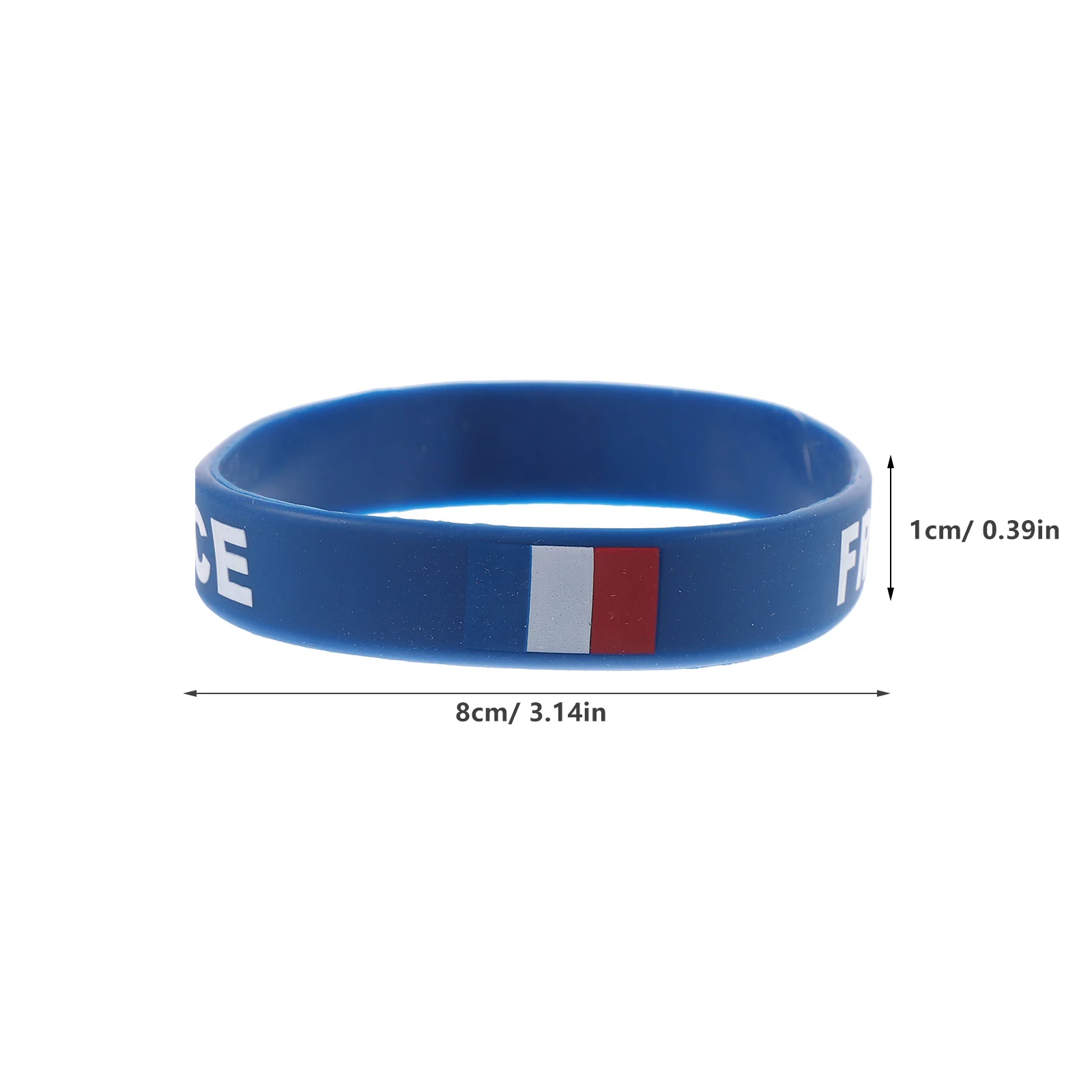 

5Pcs Silicone Sports Wristband Country Flag Printed Soft Comfortable for Football Match Team Events
