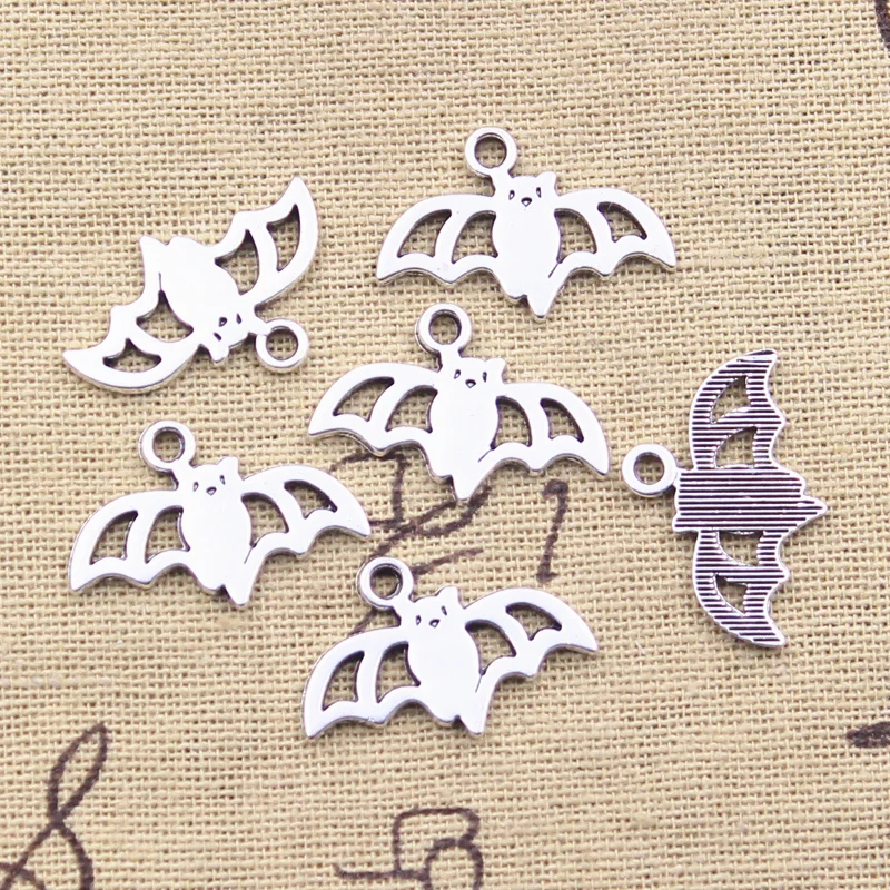 30 stücke Charms Halloween Bat Fly 16x24mm Antike Silber Farbe Anhänger DIY Handwerk, Die Entdeckungen Handmade Tibetischen schmuck