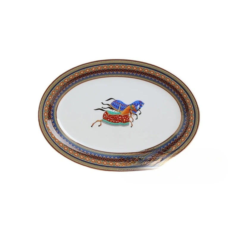 

Light luxury bone china, dishes, plates, tableware combination set, household high-end ceramic Matu series hotel plates